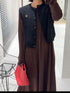 SLUB FLARE DRESS/Y254-51135